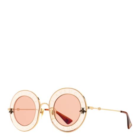 GUCCI Metal L'Aveugle Par Amour Round Frame .